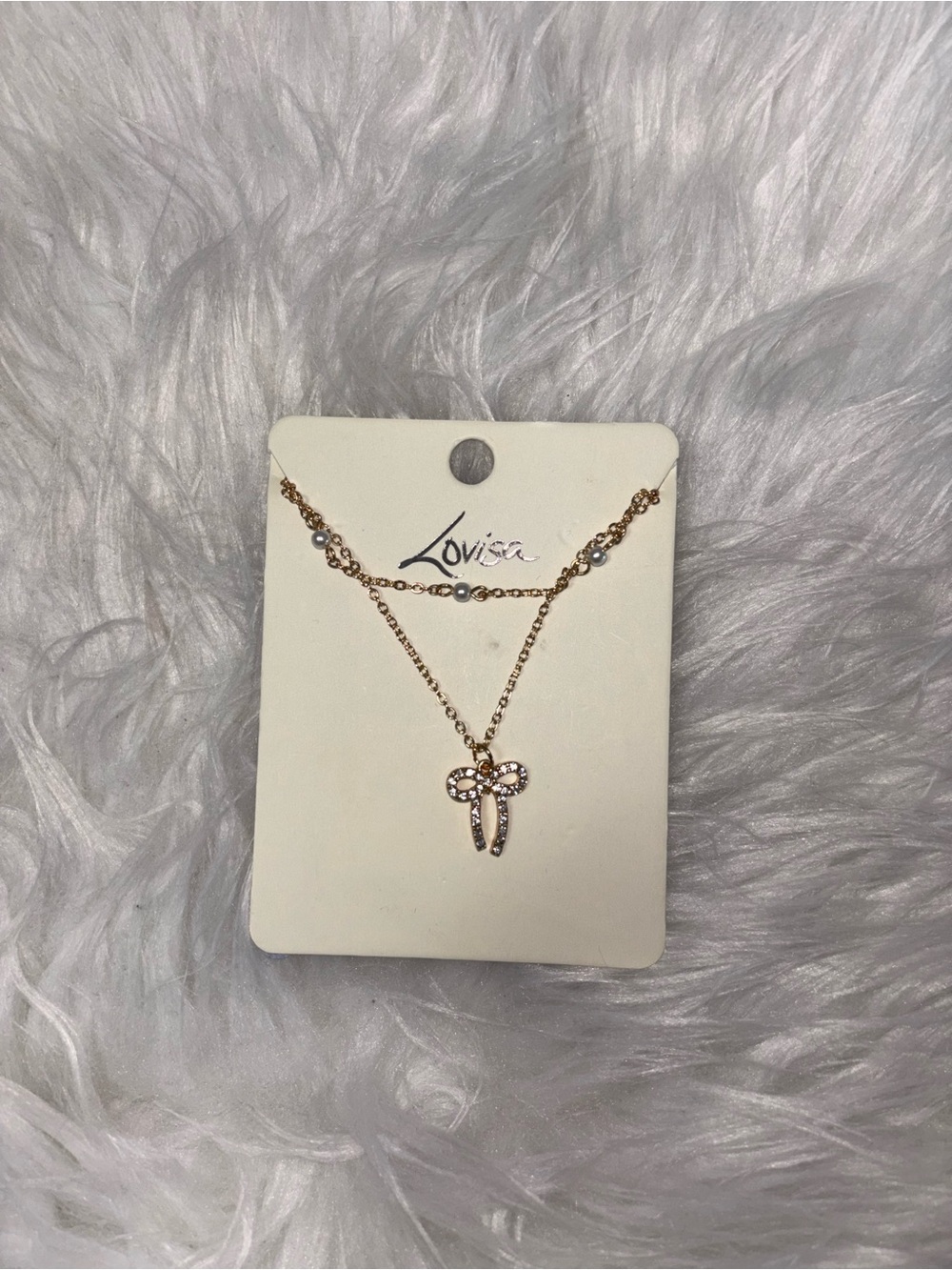 Lovisa Rose Gold Bow Layered Necklace